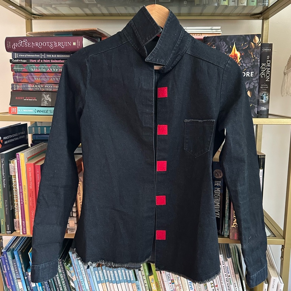 Stussy Sista Navy Blue Denim-Look Shirt 👕